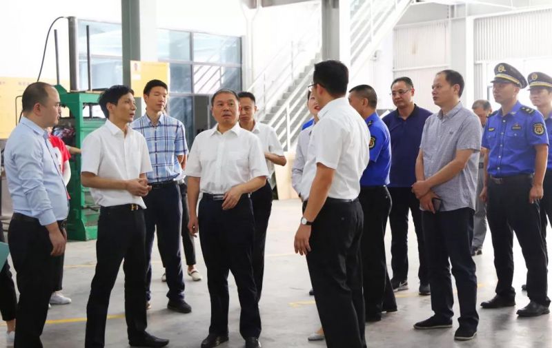 市长朱志杰 副市长徐锴莅临pp电子光学调研工业固废措置试点工作